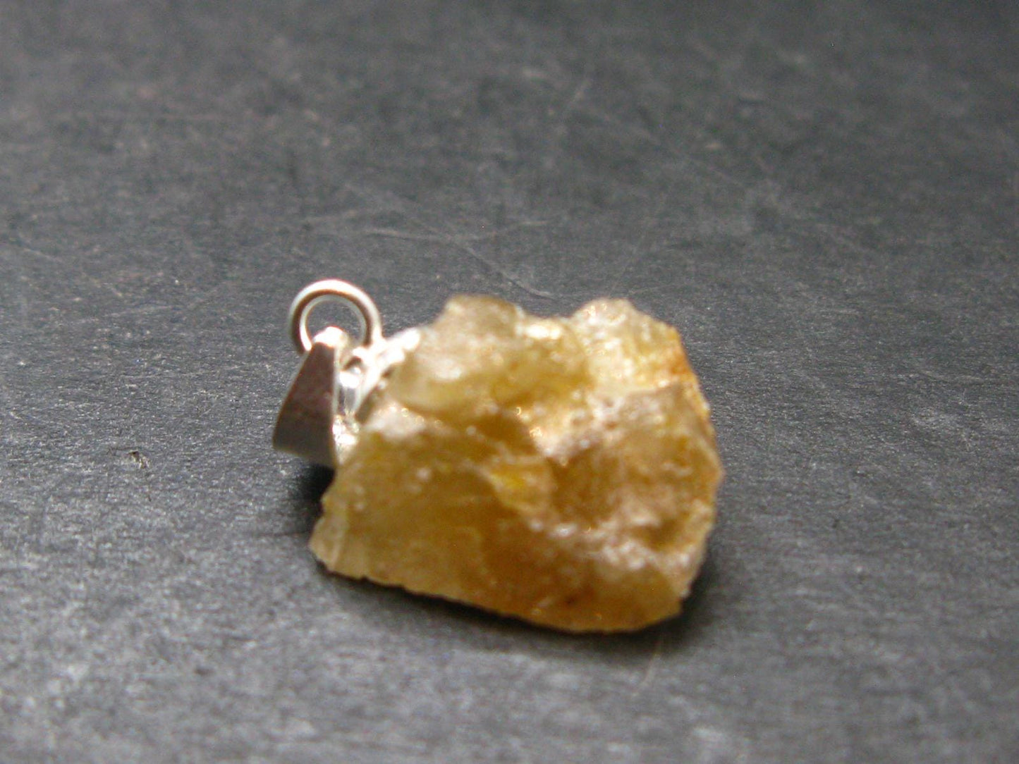 Rare Herderite Crystal Silver Pendant from Brazil - 0.6" - 1.20 Grams