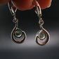Moldavite Tektite Silver Earrings from Czech Republic - 2.48 Grams