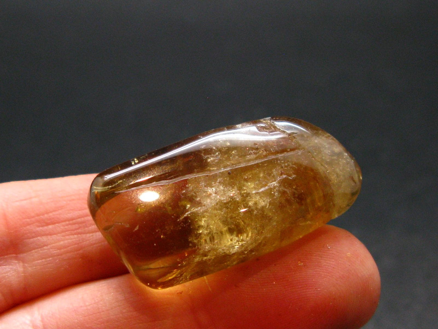 Nice Untreated Unheated Citrine Tumbled Stone from Zambia - 66.25 Carats - 1.3"