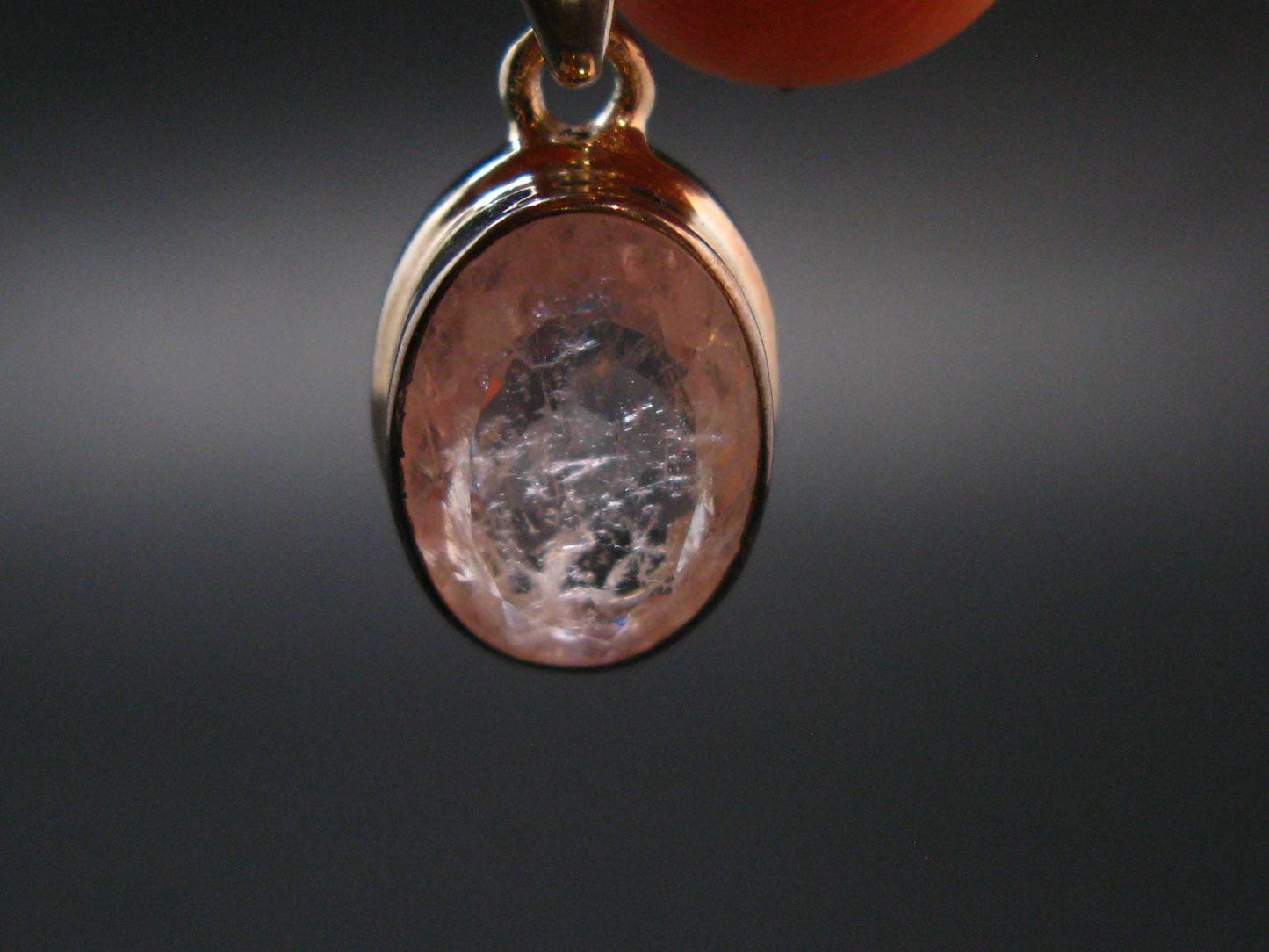 Pink Beryl!! Amazing Natural Facetted Morganite Silver Pendant From Brazil - 0.9" - 3.49 Grams