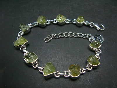 Chrysoberyl Silver Bracelet From Madagascar- 7" - 14.6 Grams