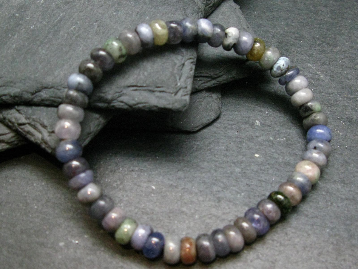 Tanzanite Genuine Bracelet ~ 7 Inches ~ 7mm Rondelle Beads