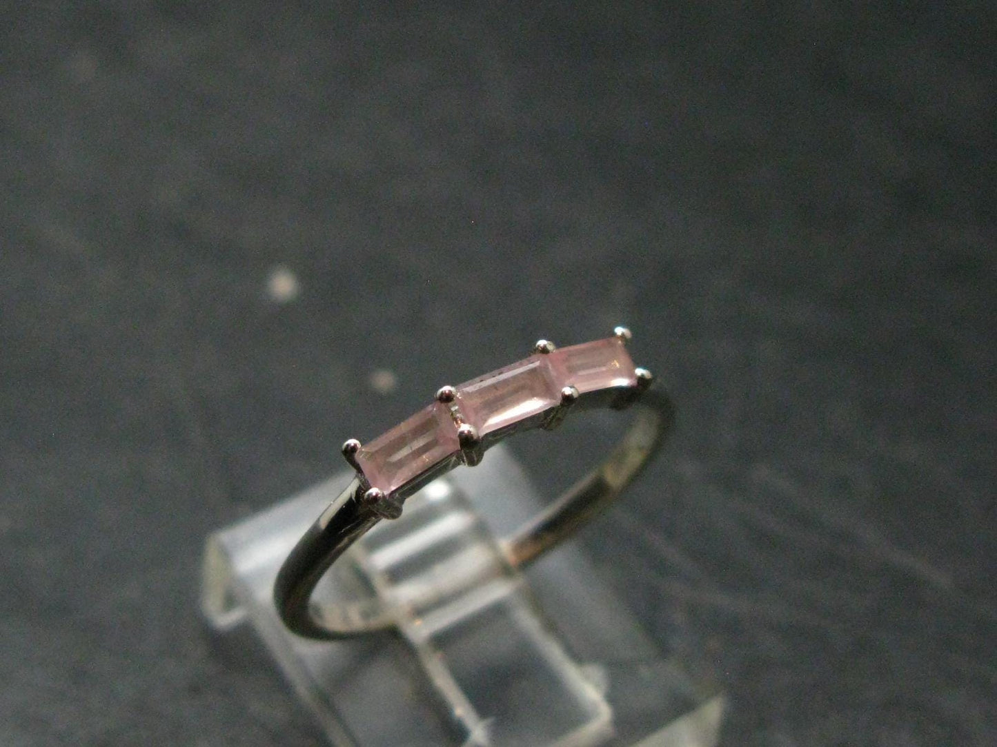 Natural Rose Quartz Ring from Brazil - 1.39 Grams - Size 7