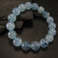 Aquamarine Genuine Bracelet ~ 7 Inches ~ 11mm Round Beads