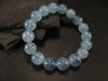 Aquamarine Genuine Bracelet ~ 7 Inches ~ 11mm Round Beads