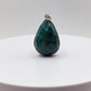 Chrysocolla Pendant Faceted Blue Green Gemstone Silver Necklace Statement Jewelry Natural Stone Gift