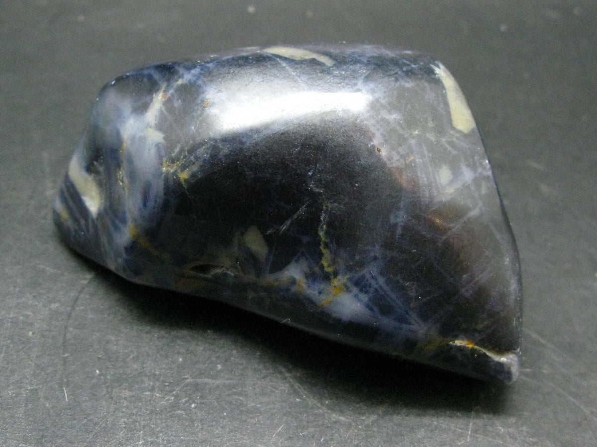 Blue Sapphire Corundum Polished Stone From Guinea - 3.9" - 521 Grams