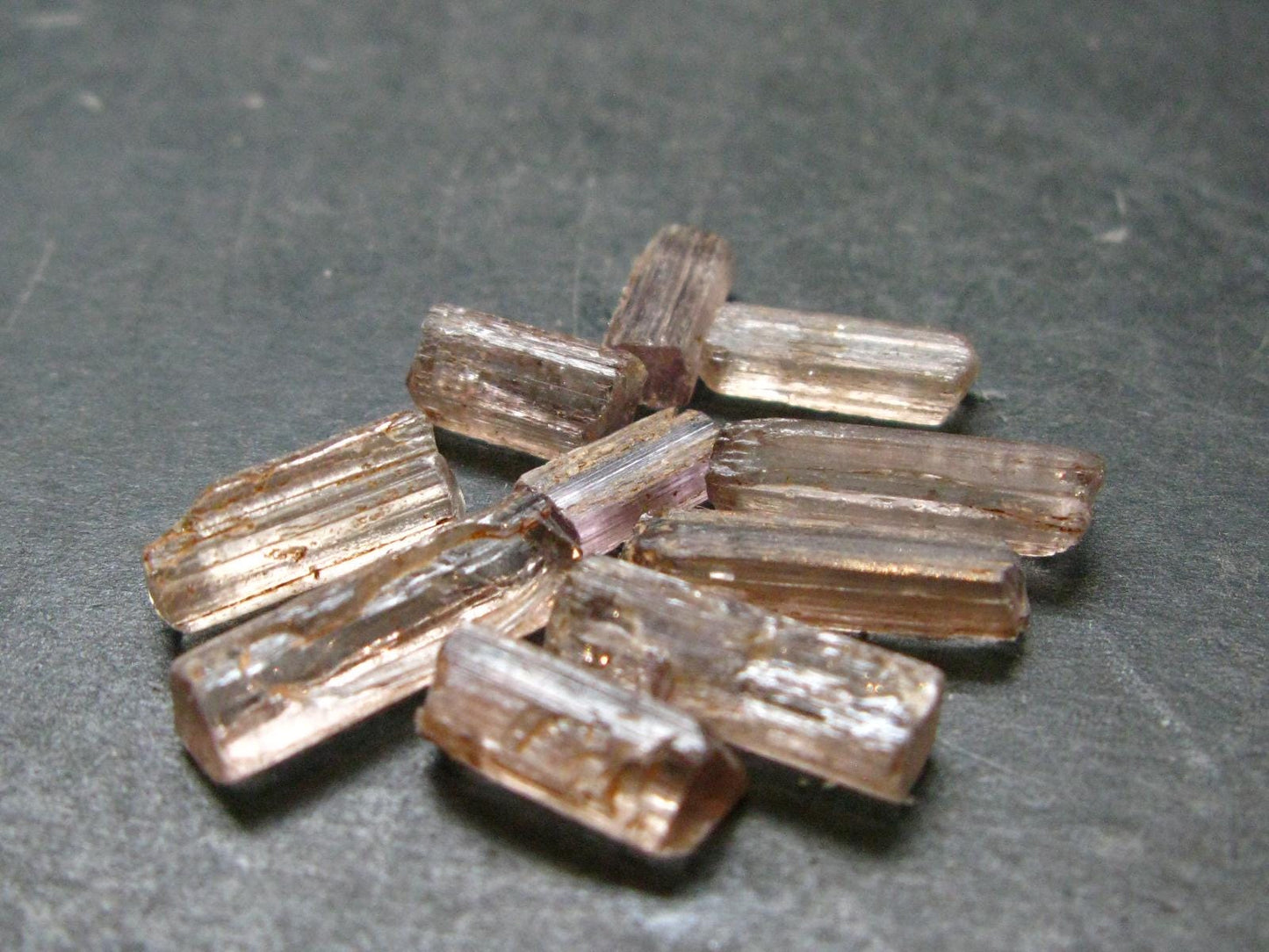 Lot of 10 Purple Scapolite Crystals from Afghanistan - 5.36 Grams