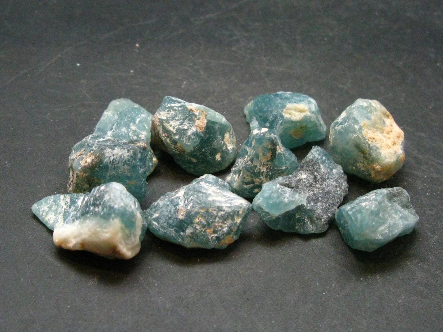 Lot of 10 Extremely Rare Grandidierite Gem Crystal From Madagascar - 231.25 Carats