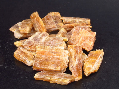 Lot of 25 Rare Orange Kyanite Crystals From Tanzania