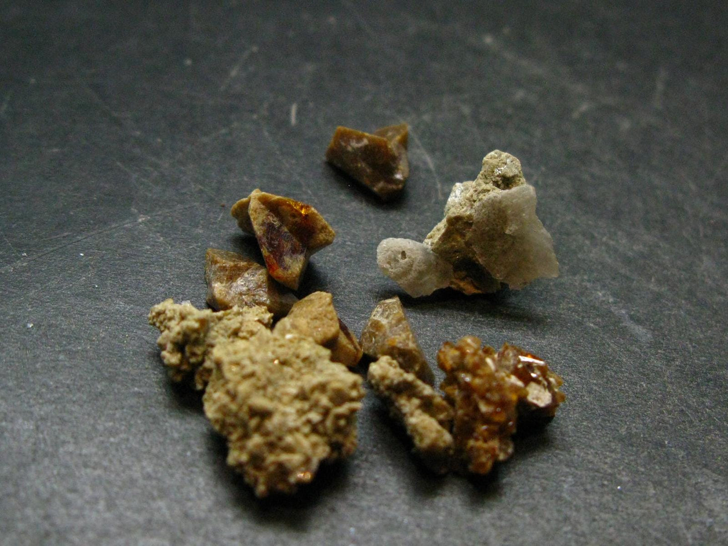 Rare Lot of 10 Monazite Crystals From Brazil - 7.49 Grams