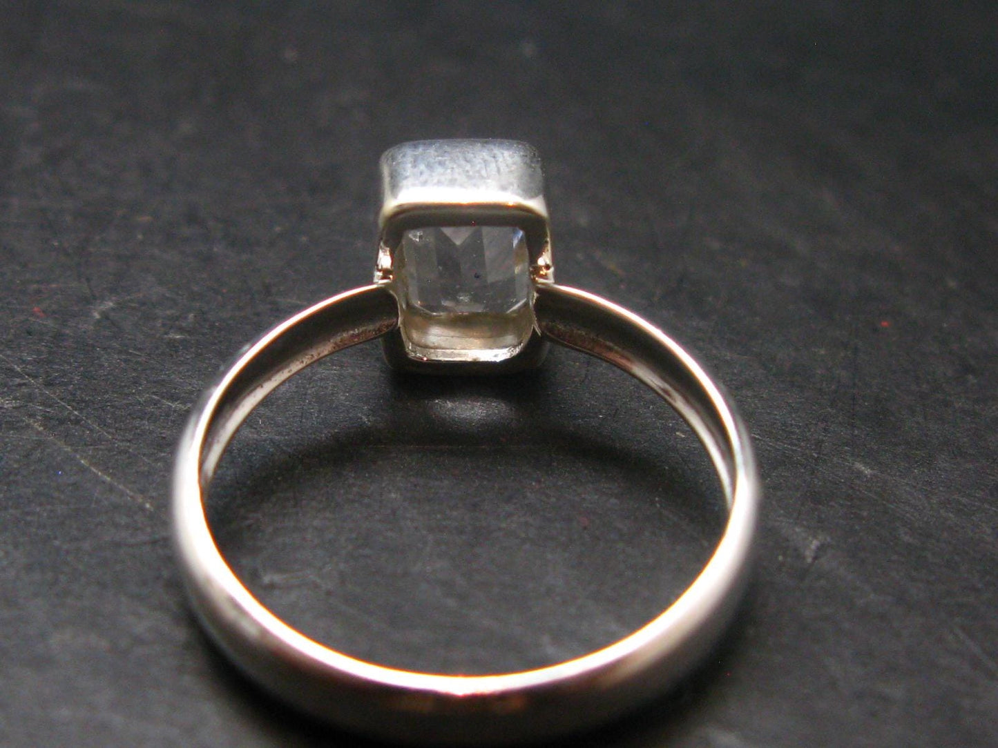 Phenakite Phenacite Crystal Facetted Silver 1.81 Carats Ring From Russia - Size 8 - 2.19 Grams