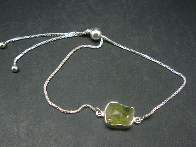 Chrysoberyl Silver Bracelet From Brazil - 4.16 Grams - Adjustable length