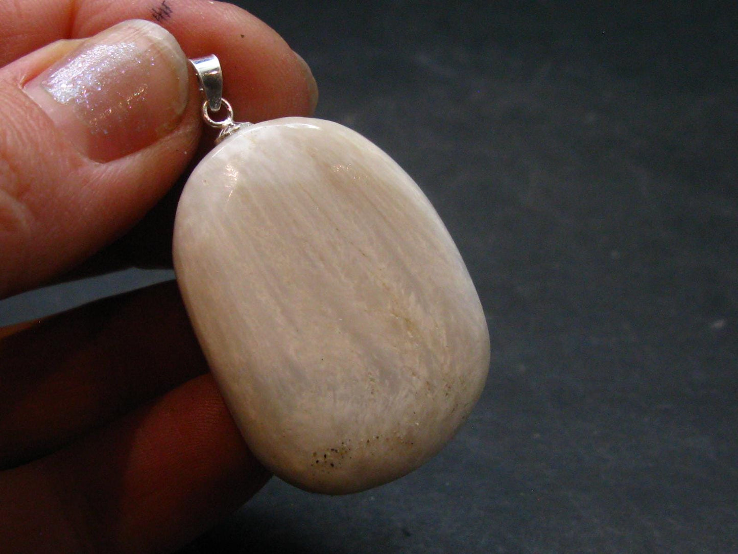 Scolecite Silver Pendant From India - 1.6" - 13.7 Grams