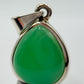 Natural Chrysoprase Drop Pendant – Green Sterling Silver Necklace Charm