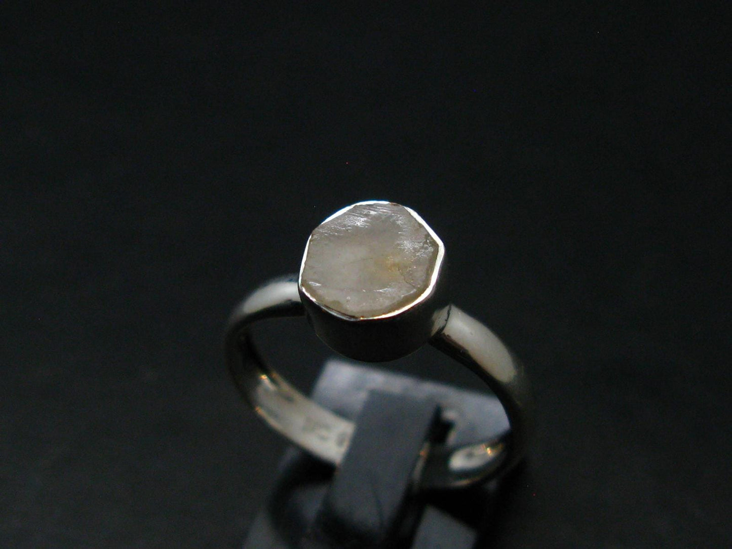 Phenakite Phenacite Crystal Silver Ring From Nigeria - Size 6 - 1.78 Grams