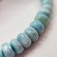 Larimar Round Bead Necklace Ocean Blue Gemstone Necklace Minimalist Jewelry Gift