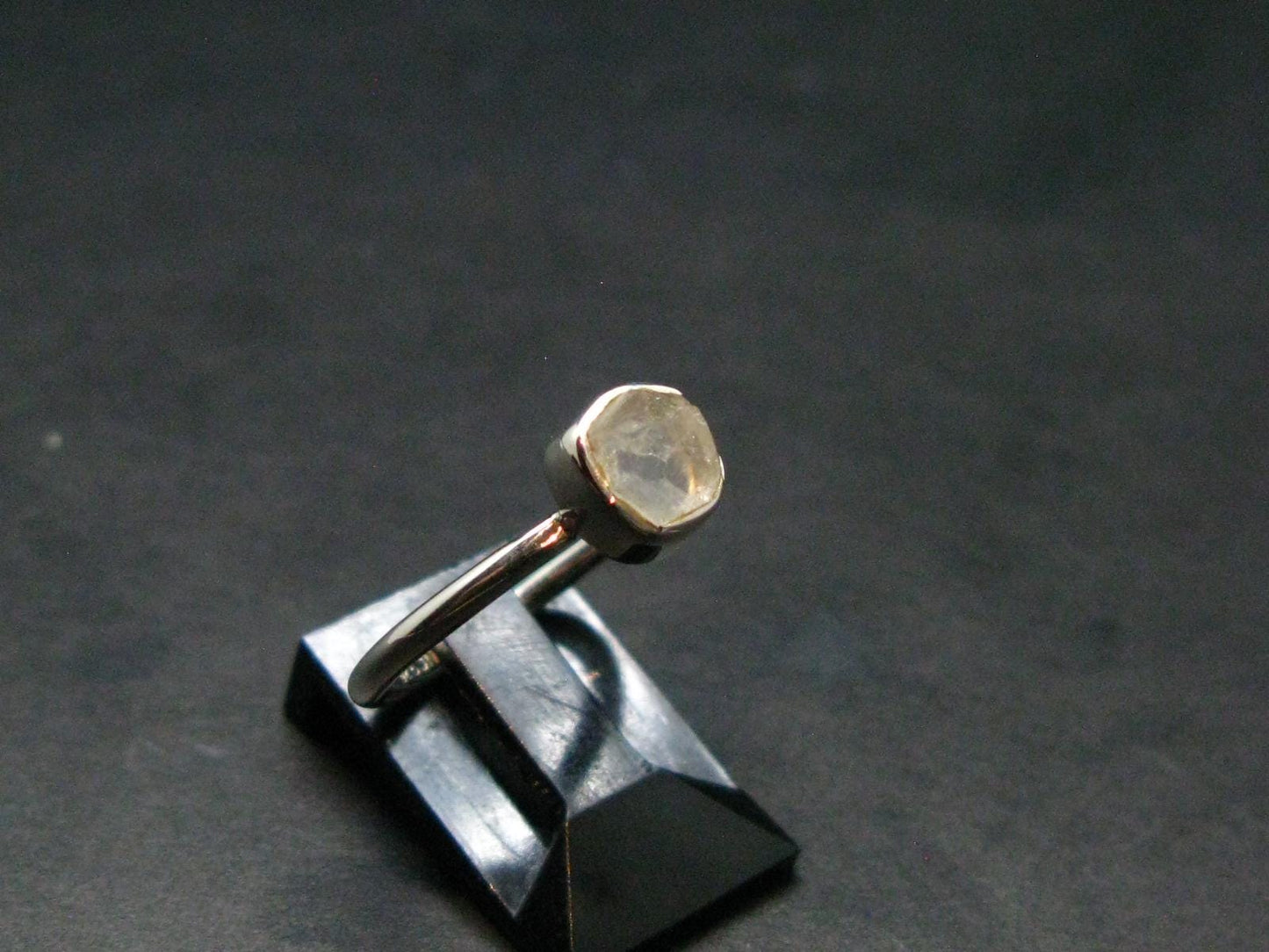 Phenakite Phenacite Crystal Silver Ring From Nigeria - Size 6 - 1.78 Grams
