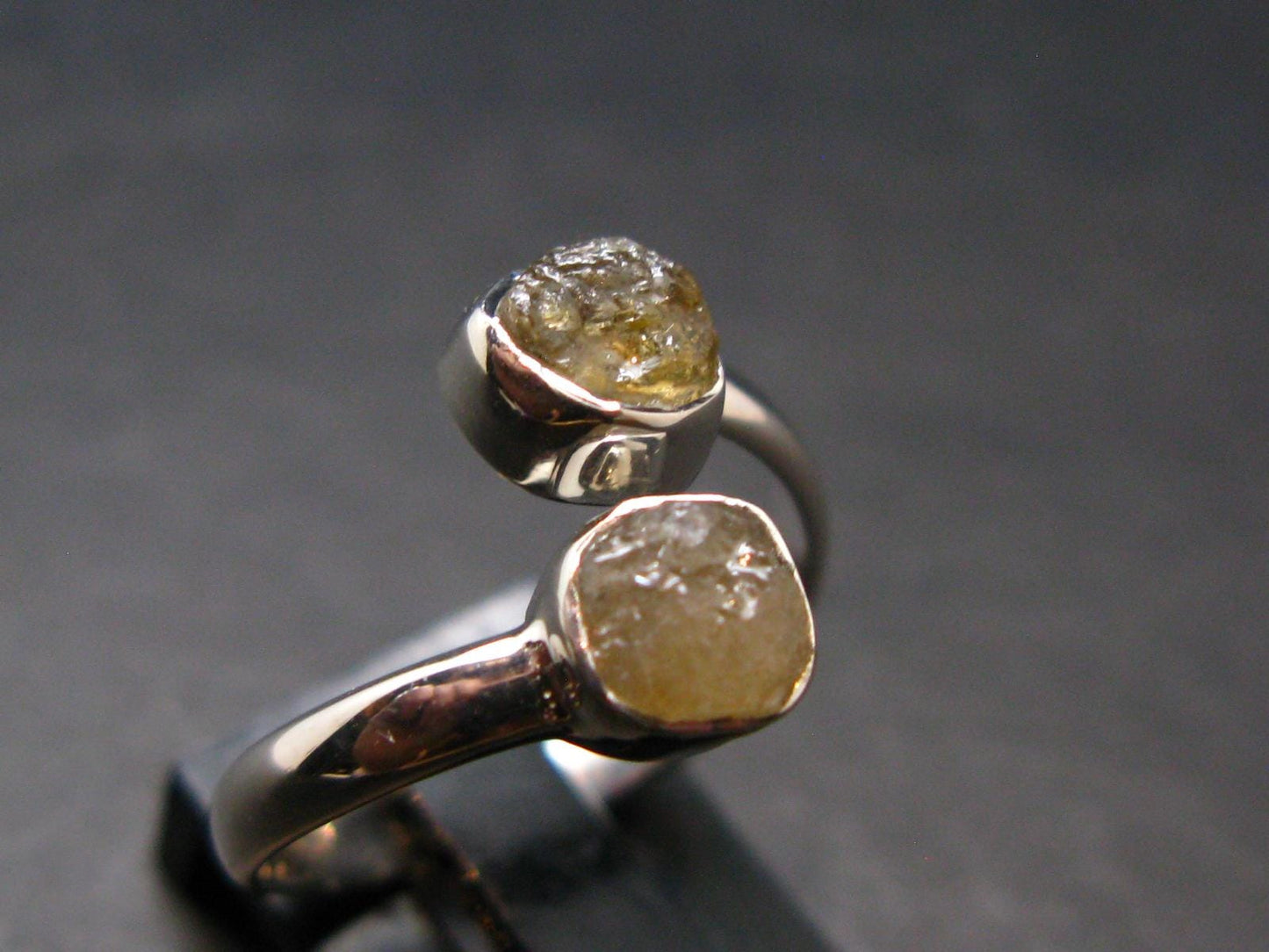 Green Herderite Silver Ring From Brazil - 2.12 Grams - Size 7