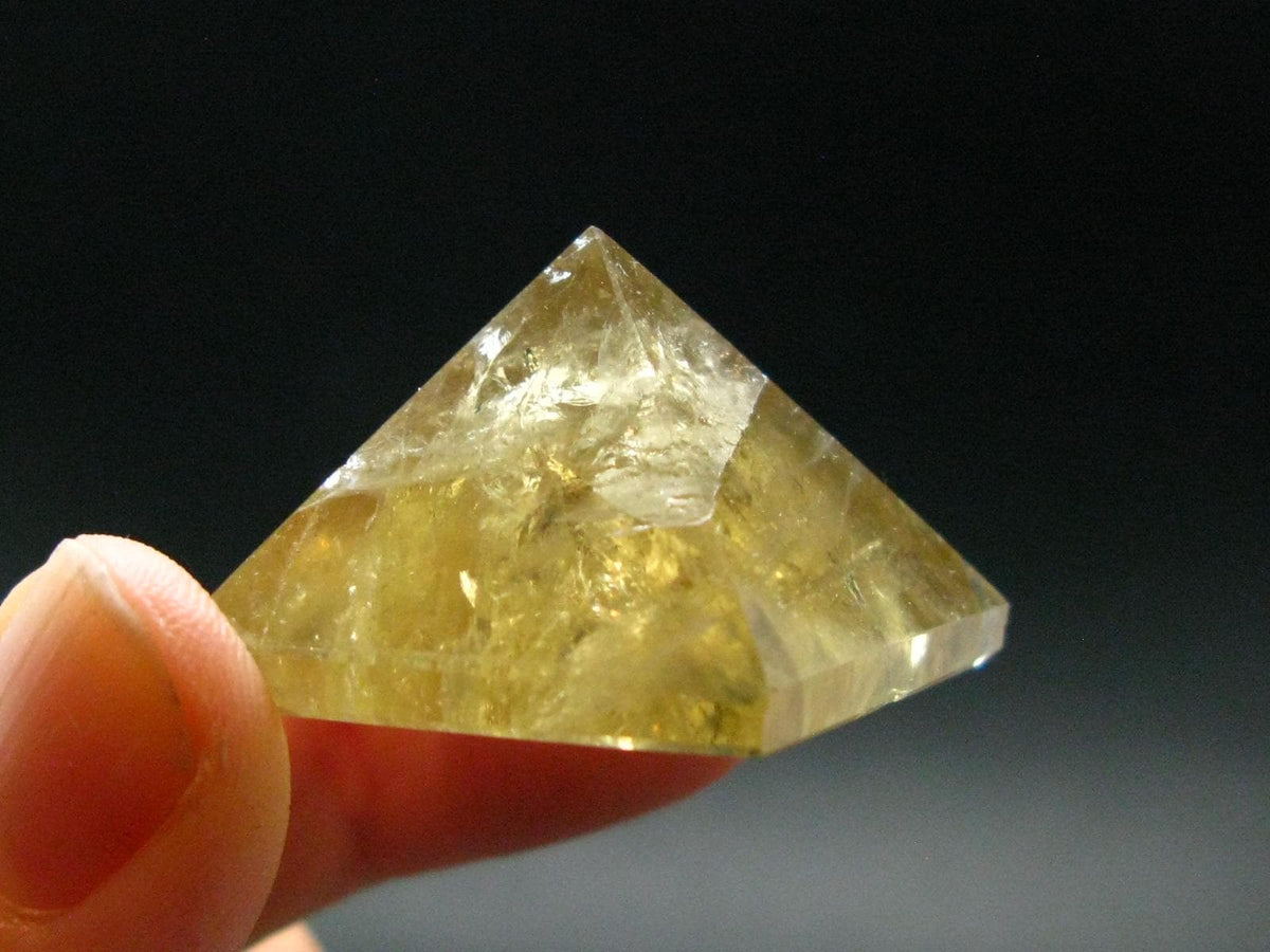 Citrine Unheated Polished Pyramid From Brazil - 0.7" - 16.73 Grams