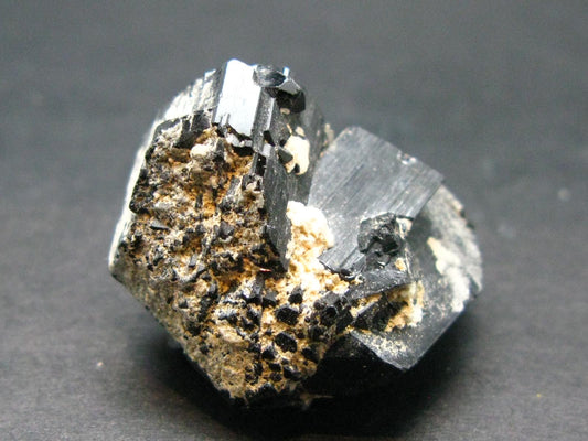 Fine Black Tourmaline Schorl Crystal From Namibia - 0.9"