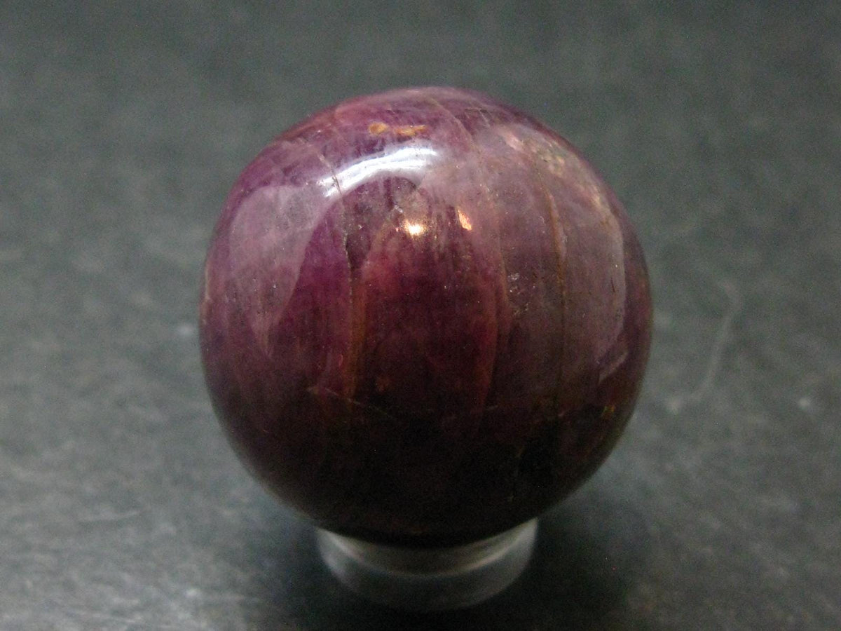 Genuine Ruby Corundum Sphere from India - 1.2" - 55.32 Grams