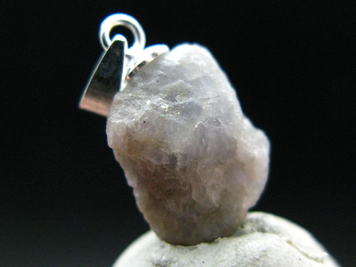 Rare Raw Hackmanite Silver Pendant from Afghanistan - 0.8" - 1.10 Grams
