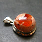 Fire Opal Sterling Silver Pendant From Mexico - 1.1" - 6.21 Grams