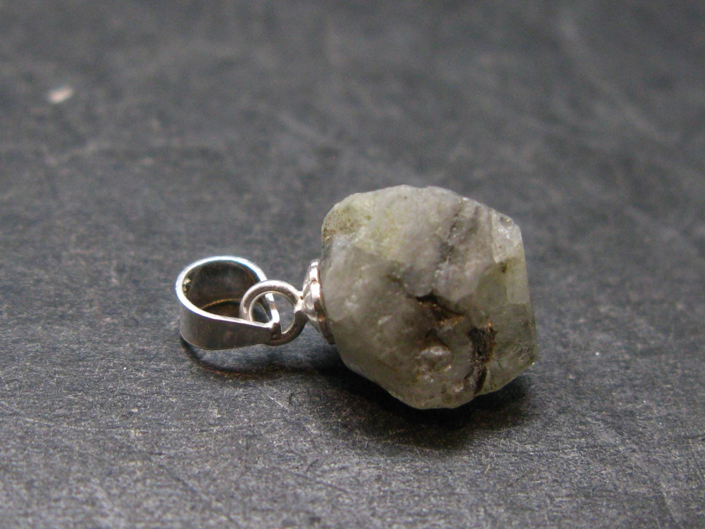 Phenakite Phenacite Silver Pendant from Brazil - 0.6 Inches - 0.96 Grams