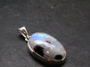 Natural Glow From Inside Moonstone Silver Plated Pendant - 1.3" - 6.31 Grams