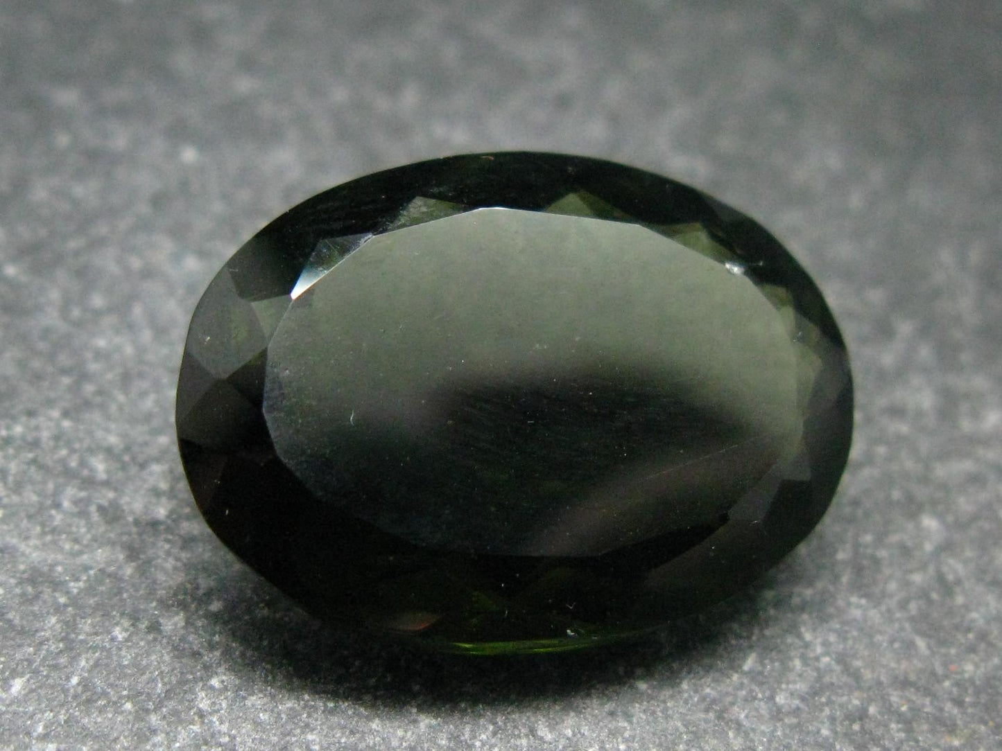 Moldavite Tektite Gem Cut Facetted Stone from Czech Republic - 19.50 Carats - 23x17mm