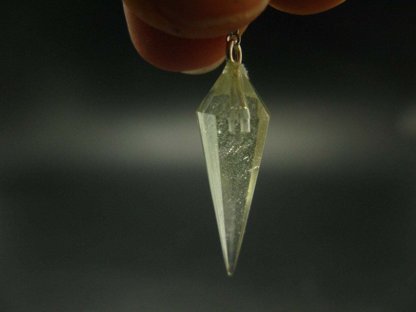 Natural Gem Polished Libyan Desert Glass Tektite Pendulum from Libya - 1.9 Grams