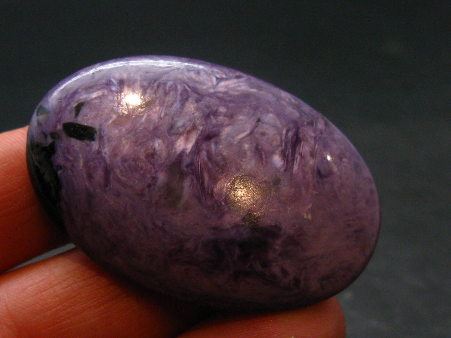 Rare High-Quality Charoite Cabochon From Russia - 1.7"