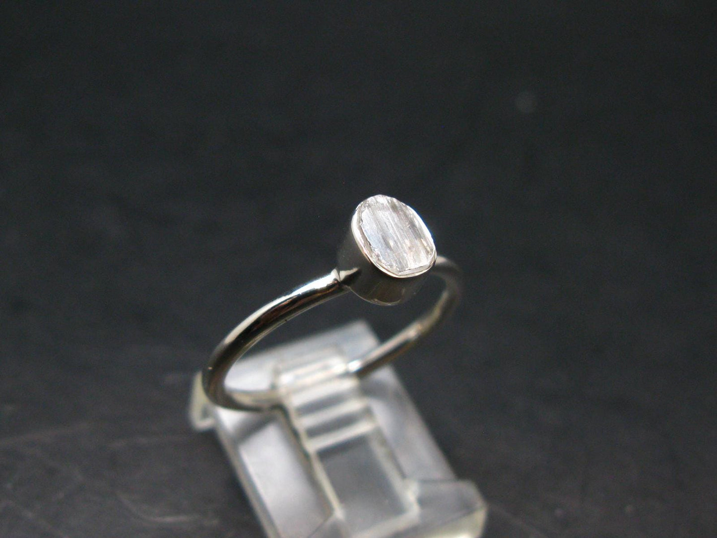 Natrolite Silver Ring From Tanzania - 1.95 Grams - Size 8
