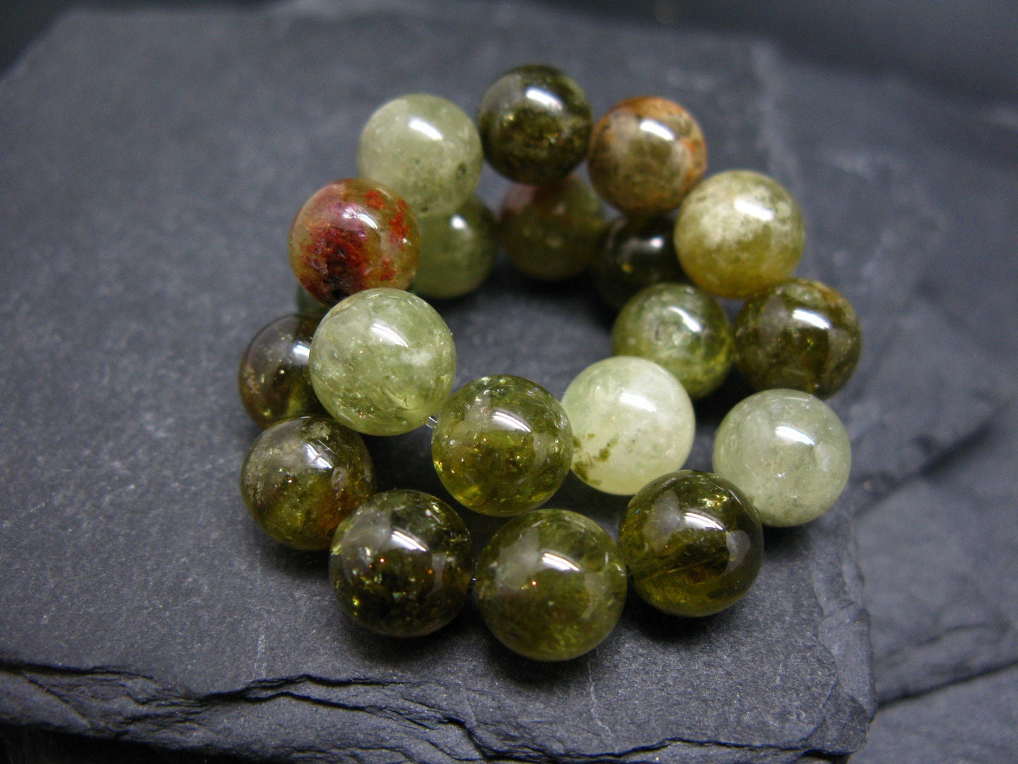Vesuvianite Idocrase Genuine Bracelet ~ 7 Inches ~ 10mm Round Beads