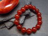 Carnelian Genuine Bracelet ~ 7 Inches ~ 12mm Round Beads