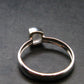 Gray Herderite Silver Ring from Africa - Size 8 - 1.86 Grams