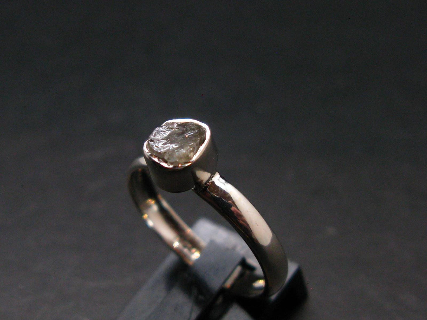 Green Herderite Silver Ring From Brazil - 1.68 Grams - Size 7