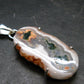 Moss Agate Silver Plated Pendant From Brazil - 6.99 Grams - 1.8"