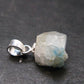 Rare Raw Blue Euclase Gem Crystal Silver Pendant from Zimbabwe - 0.5" - 1.10 Grams