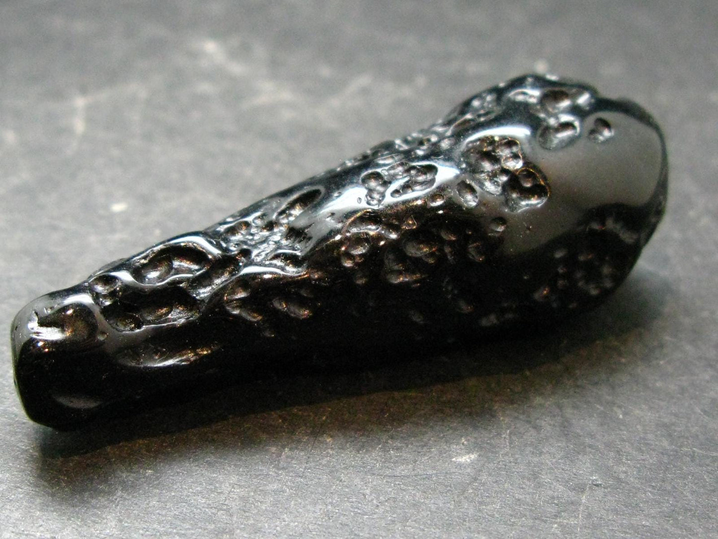 Rare Large Black Tibetan Tektite Tumbled Stone from Tibet - 2.3" - 20.95 Grams