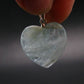 Aquamarine Gem Sterling Silver Heart Pendant From Brazil - 1.0" - 3.51 Grams