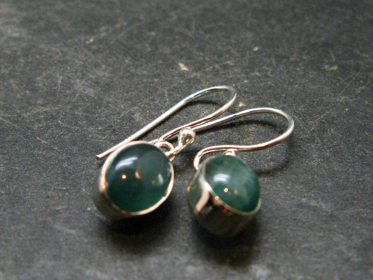 Extremely Rare Grandidierite Silver Earrings From Madagascar - 1.0"