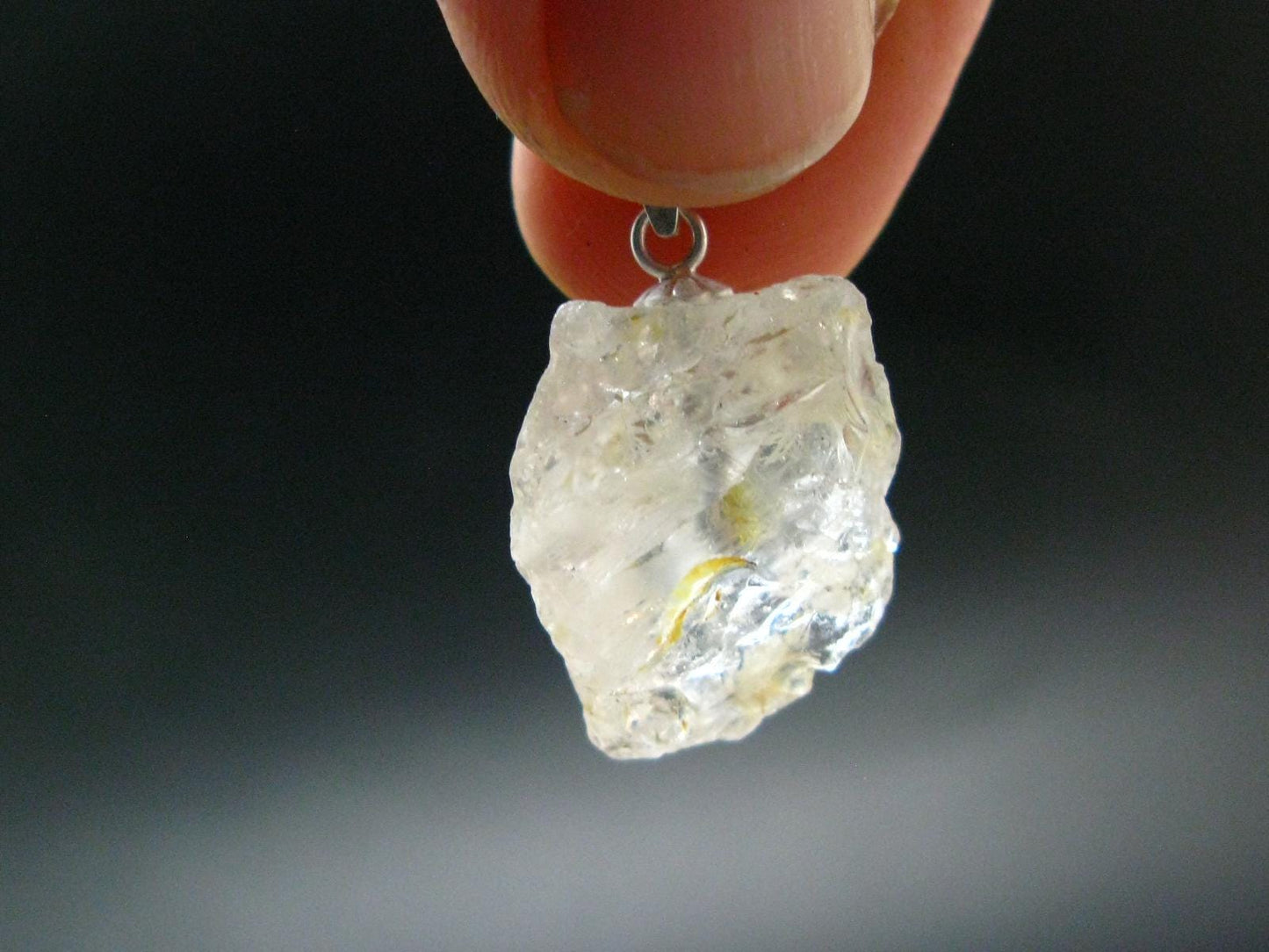 Phenakite Phenacite Crystal Silver Pendant From Russia - 1.0" - 3.59 Grams