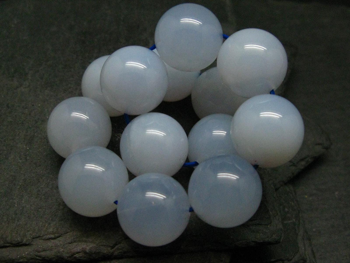 Chalcedony Genuine Bracelet ~ 7 Inches ~ 16mm Round Beads