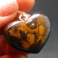 Very Rare Heart Boulder Opal Sterling Silver Pendant Necklace From Australia - 1.1" - 9.57 Grams