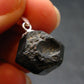 Sharp Black Melanite Andradite Garnet Silver Pendant From Mali - 0.8" - 3.77 Grams