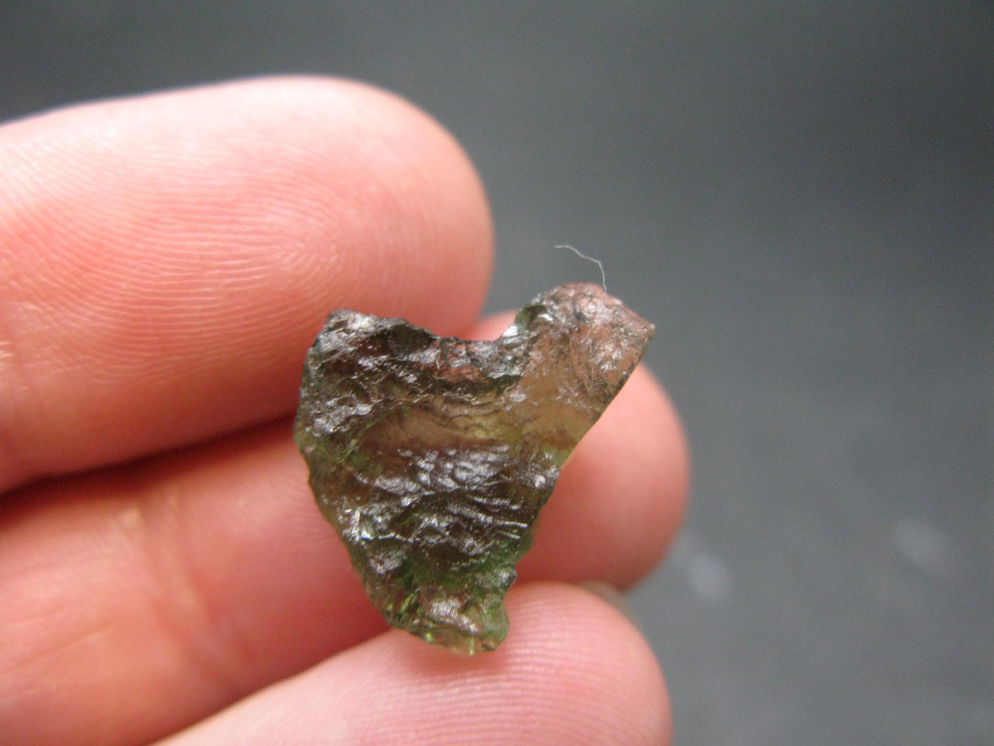 Moldavite Tektite Raw Piece from Czech Republic - 0.5" - 4.10 Carats - 0.82 Grams