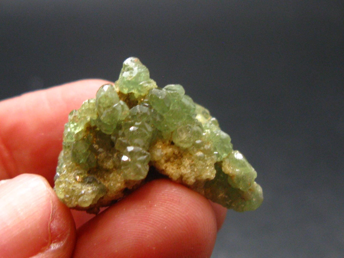 Rare Demantoid Garnet Cluster from Madagascar - 0.9" - 7.1 Grams