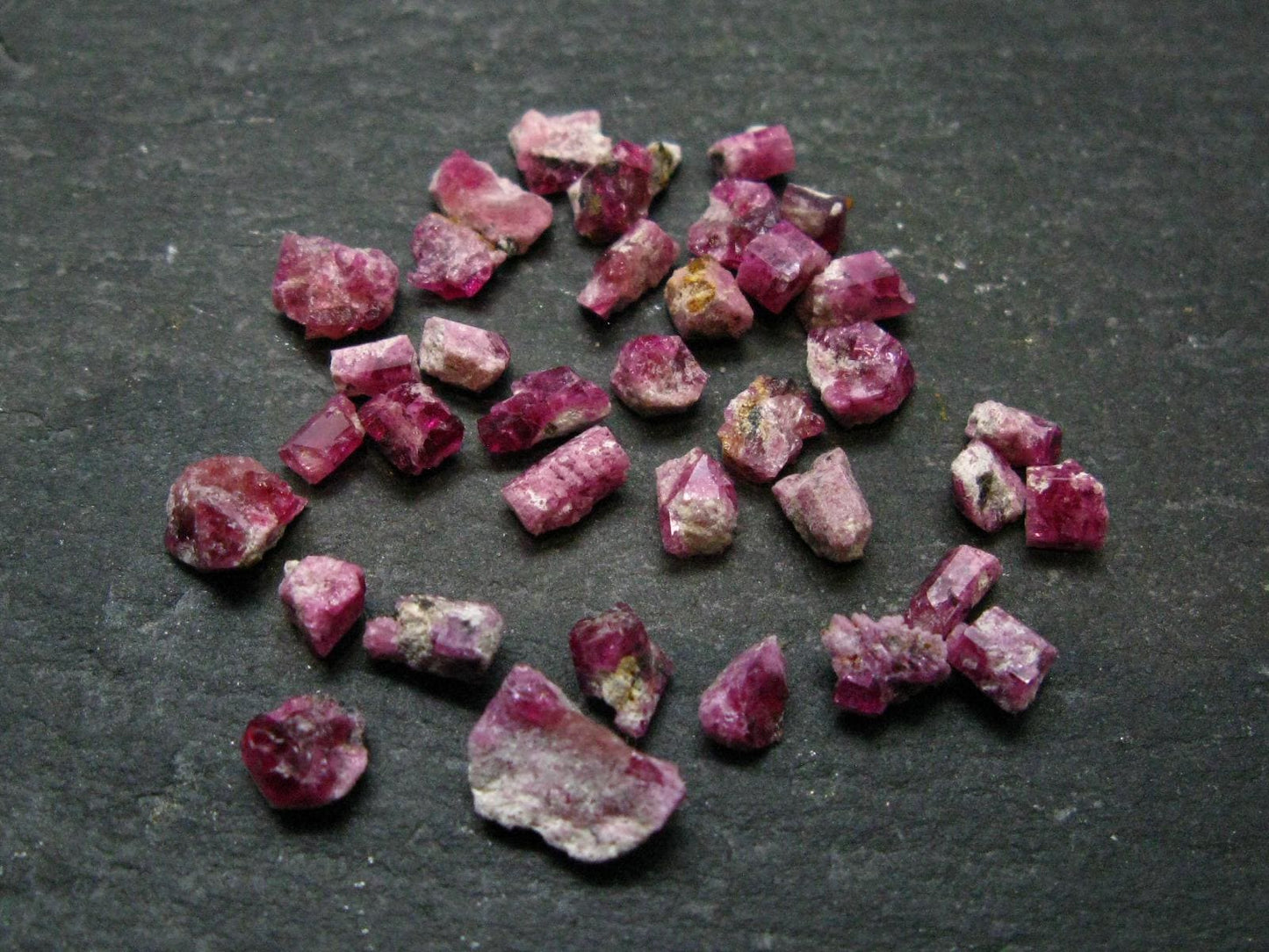 Nice Lot of 36 Bixbite Red Emerald Beryl Crystals From Utah USA - 18.67 Carats